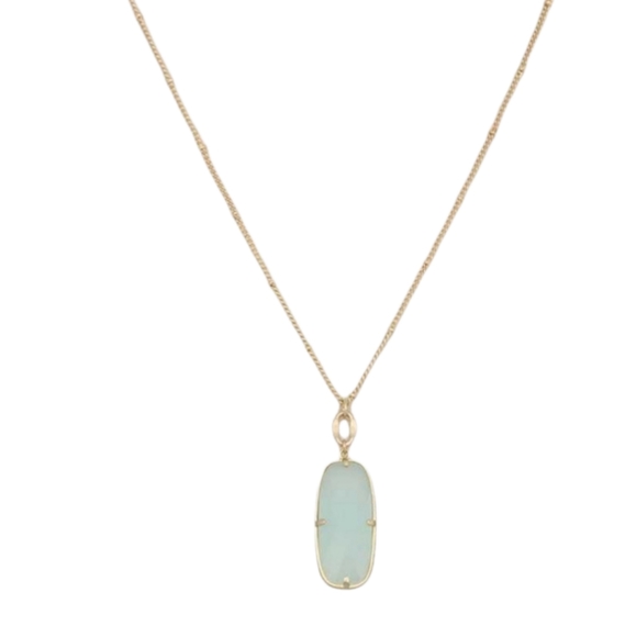 Jewelry - Long Champagne Oval Pendant Necklace